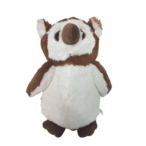 Kellytoy Brown White Owl Squeaky Dog Toy Plush Stuffed Animal Toy 9.5" - Picture 1 of 7